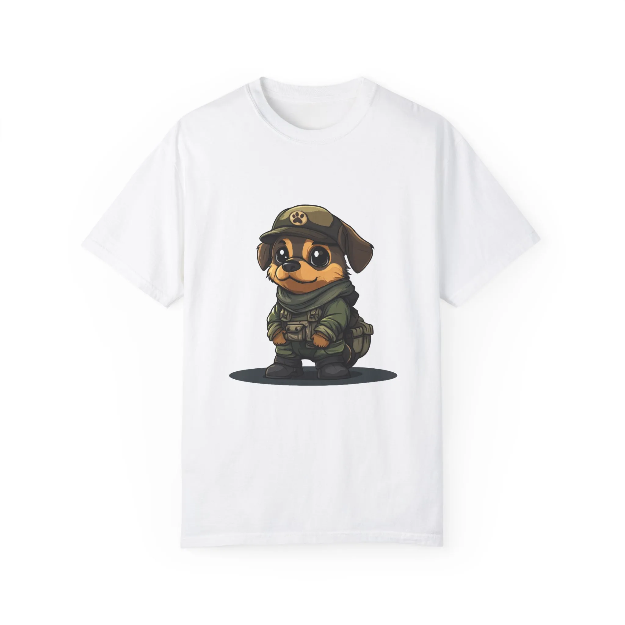 Cute Military Dog Graphic Unisex T-Shirt