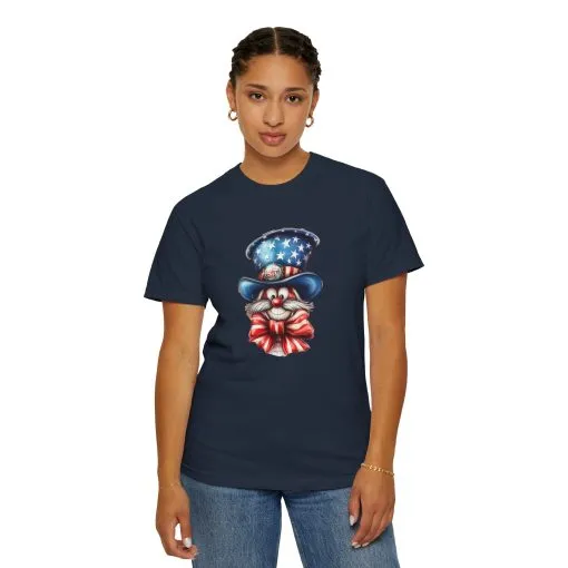 Patriotic Cat Unisex Garment-Dyed T-Shirt – Festive 4th of July Vibe - Image 16