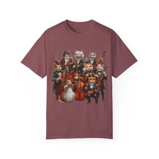 Whimsical Cat Orchestra Unisex T-Shirt - Perfect Gift for Animal Lovers - Image 9