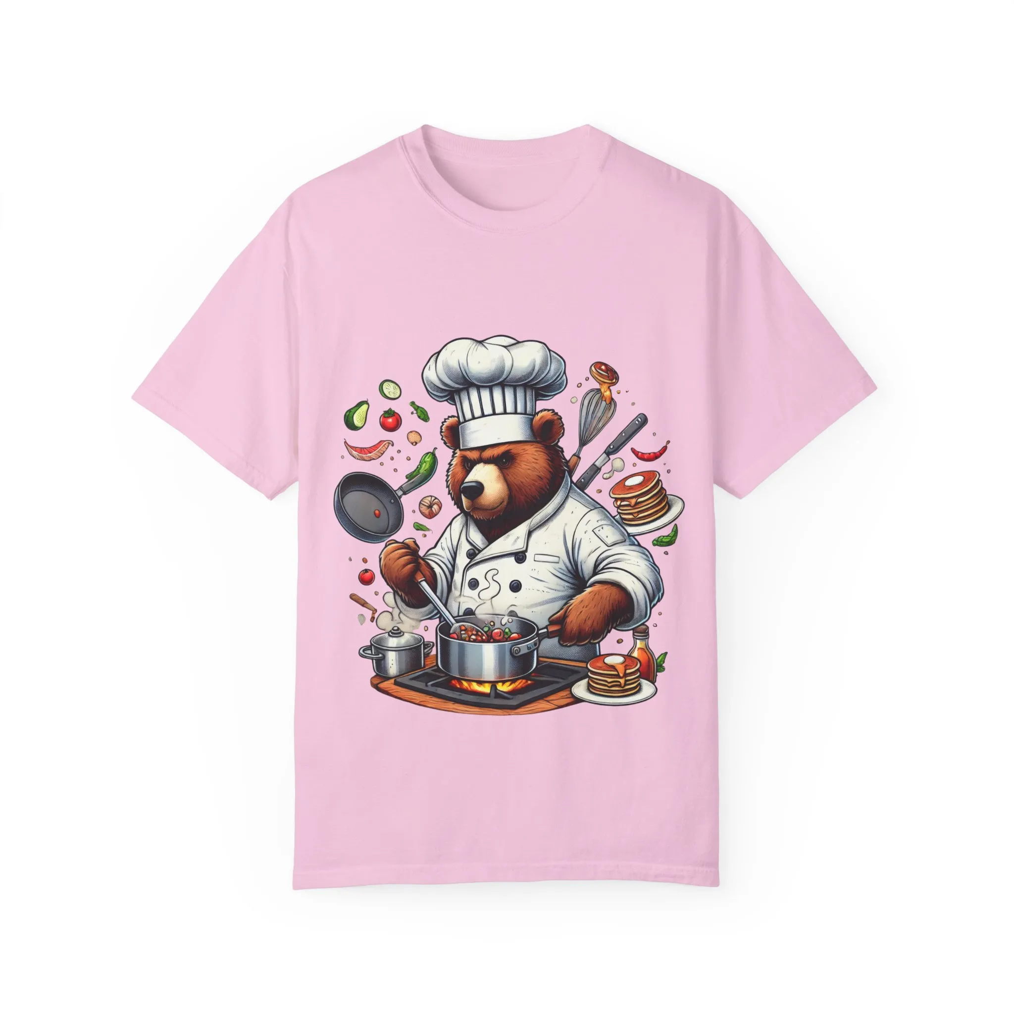 Chef Bear Unisex Garment-Dyed T-Shirt - Perfect for Cooking Lovers and Foodies - Image 37