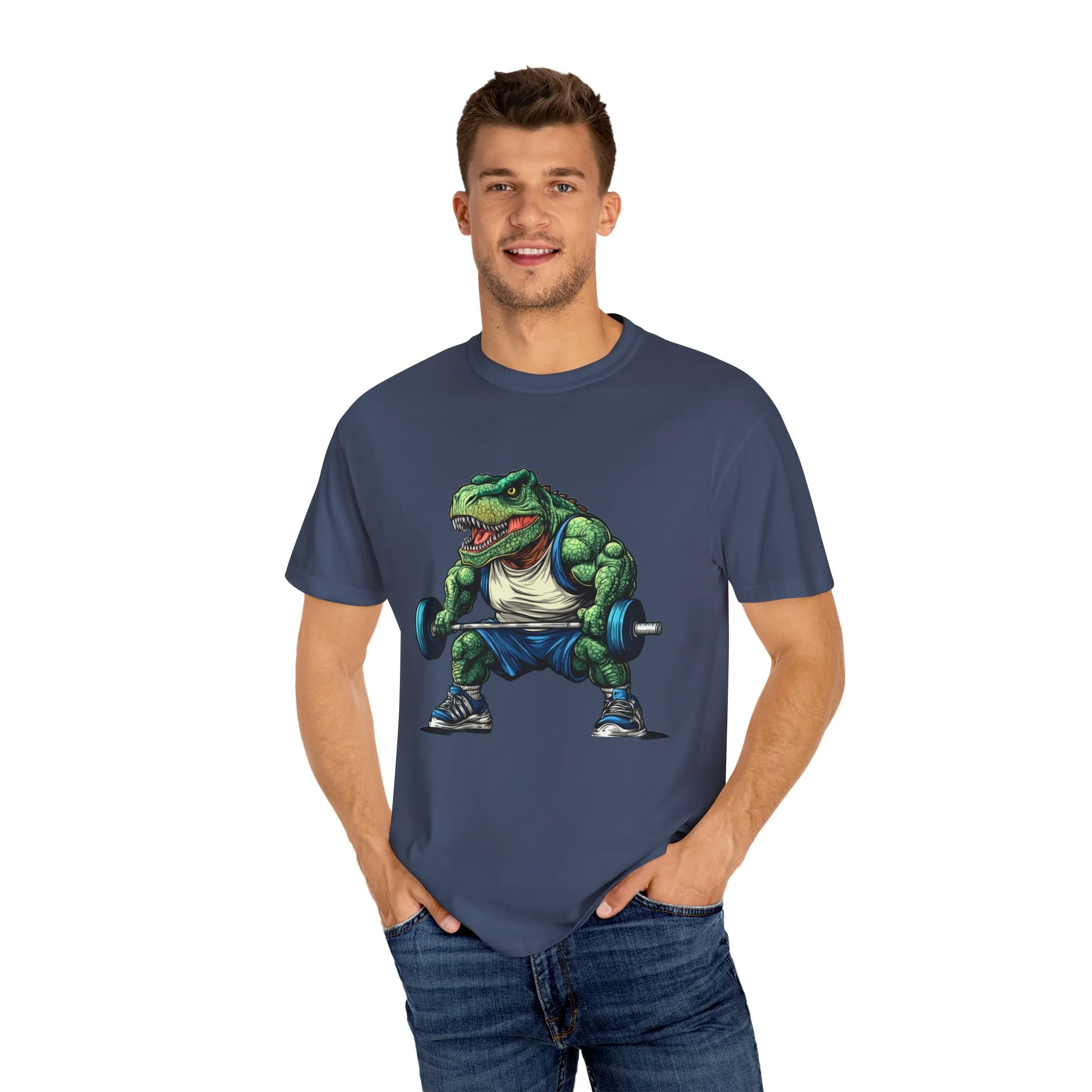 Gym Dinosaur Unisex Garment-Dyed T-Shirt - Fitness Tee for Workout Enthusiasts - Image 36