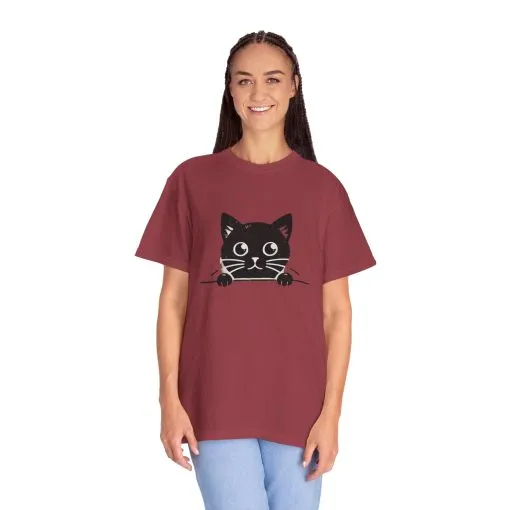 Cute Cat Design Unisex Garment-Dyed T-Shirt - Perfect for Animal Lovers - Image 29