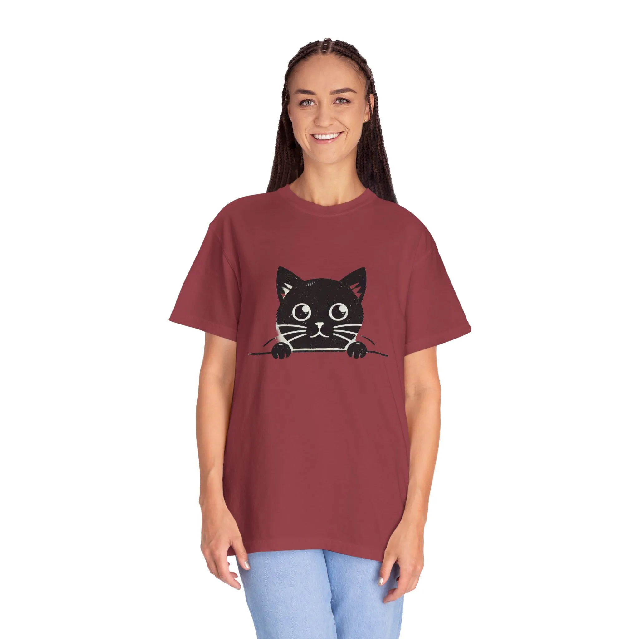 Cute Cat Design Unisex Garment-Dyed T-Shirt - Perfect for Animal Lovers - Image 29