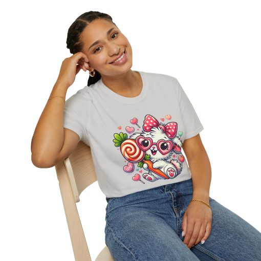 Cute Bunny Love Unisex Softstyle T-Shirt - Perfect for Valentine's Day and Spring Celebrations - Image 20