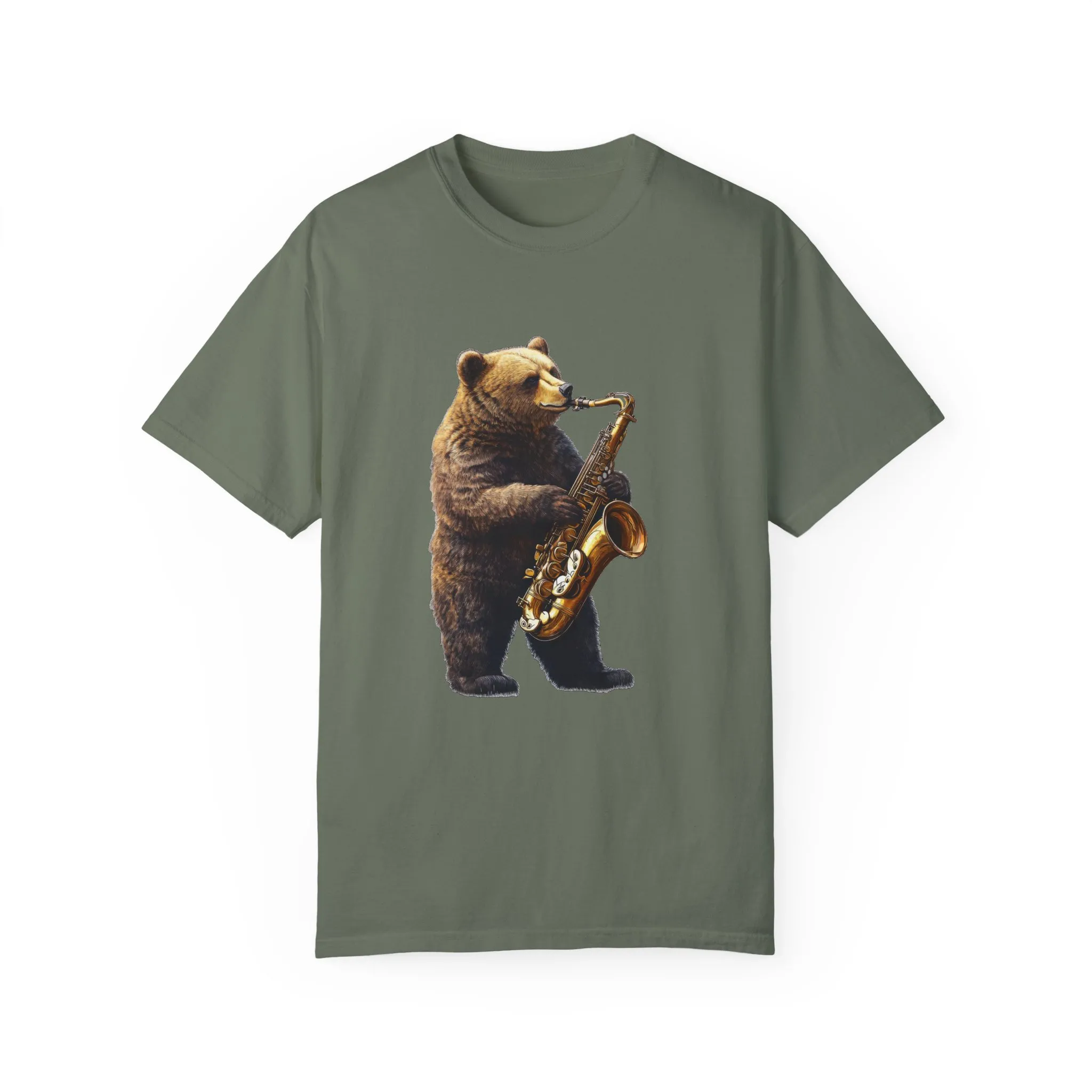 Jazz Bear Unisex Garment-Dyed T-Shirt - Image 21