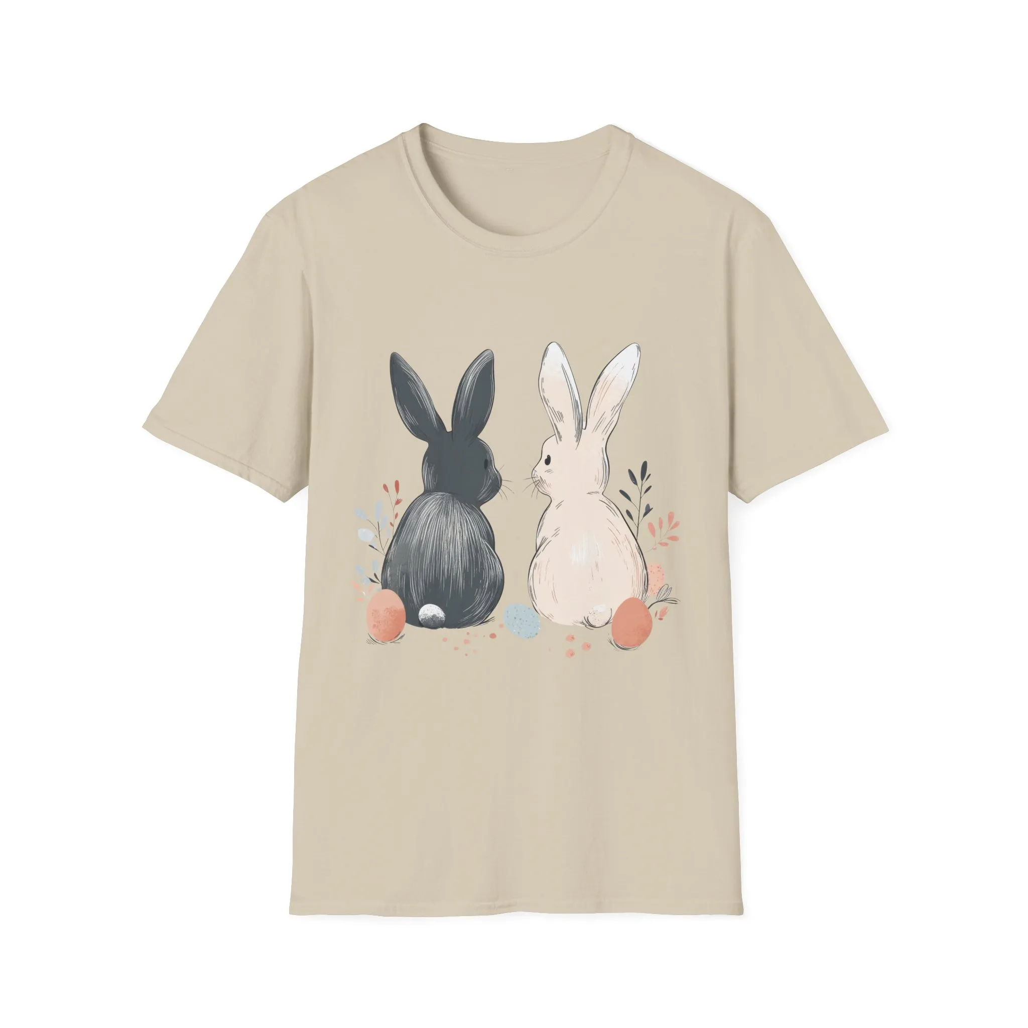 Cute Bunny Love Unisex Softstyle T-Shirt for Easter Celebrations - Image 6