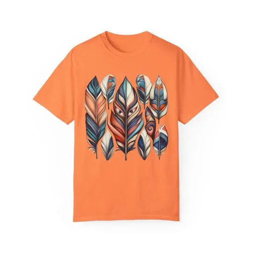 Bohemian Feathers Unisex T-Shirt - Artistic Nature Design - Image 6
