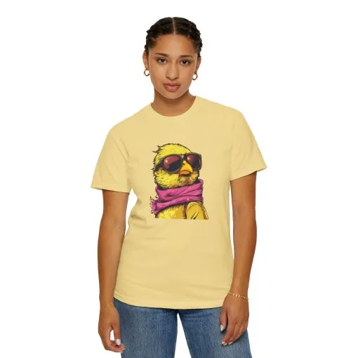 Cool Chick Unisex Garment-Dyed T-Shirt - Fun Bird Design - Image 24