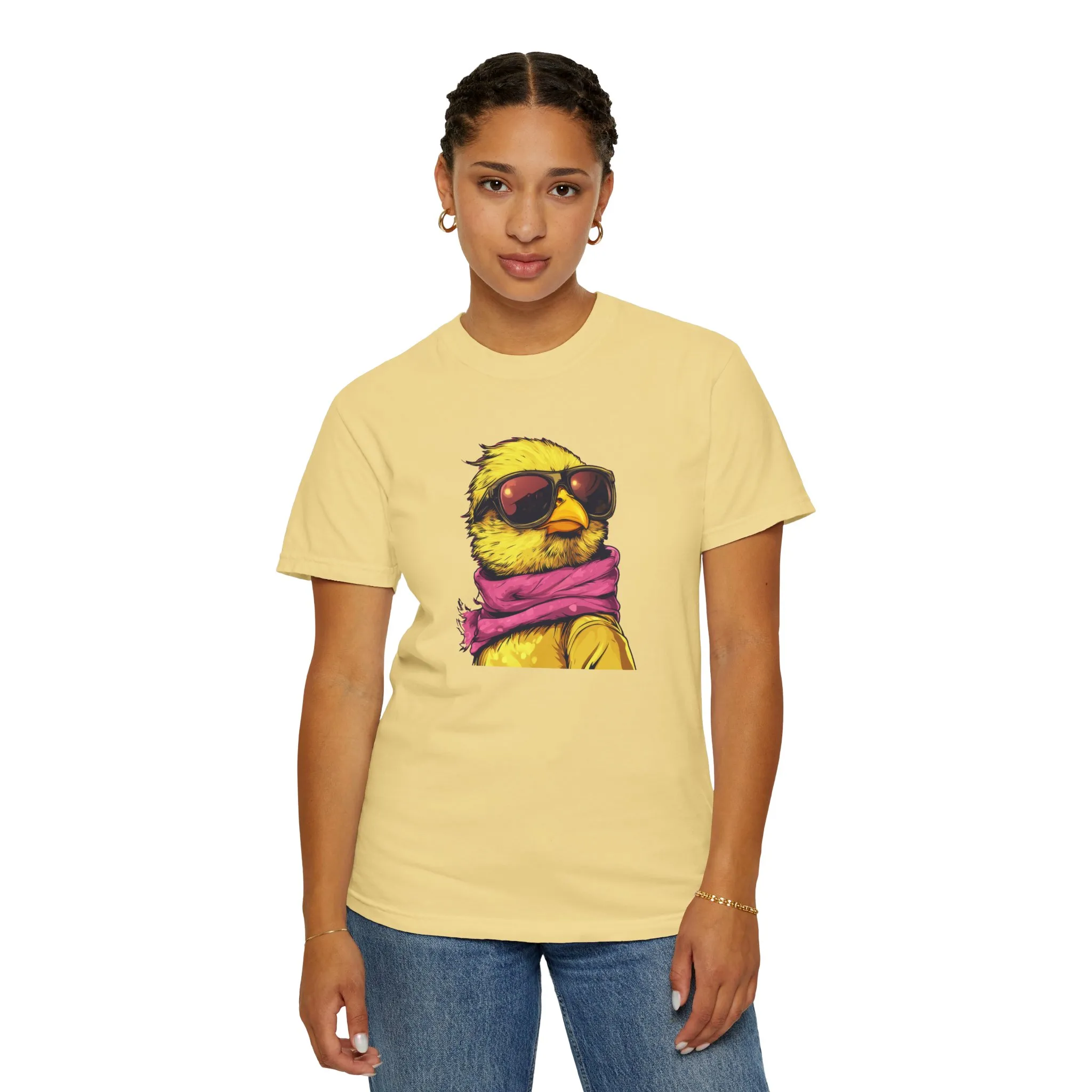 Cool Chick Unisex Garment-Dyed T-Shirt - Fun Bird Design - Image 24