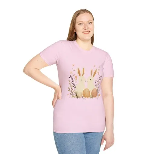 Easter Bunny Graphic Unisex Softstyle T-Shirt - Image 51