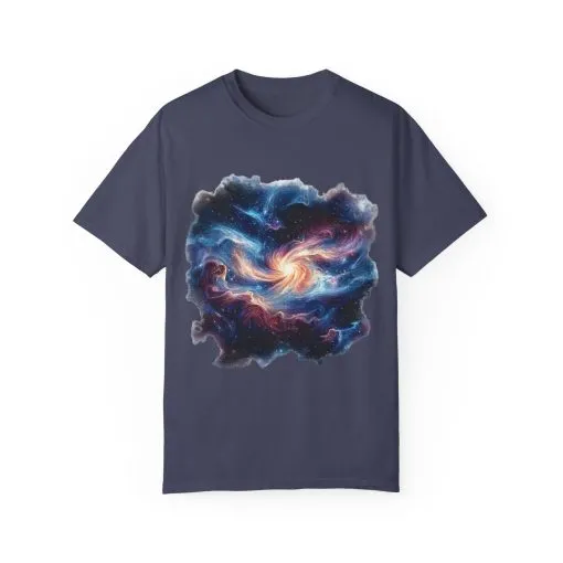 Cosmic Swirl Unisex Garment-Dyed T-Shirt - Perfect for Dreamers and Star Gazers - Image 17