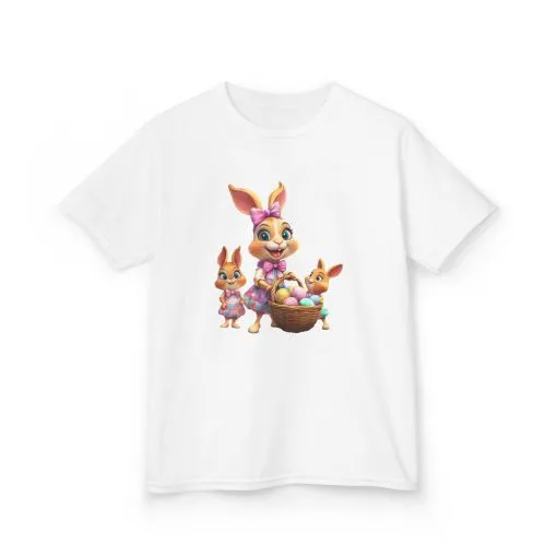 Easter Bunny Kids Tee - Cute Rabbit Design for Spring Celebrations - Image 3