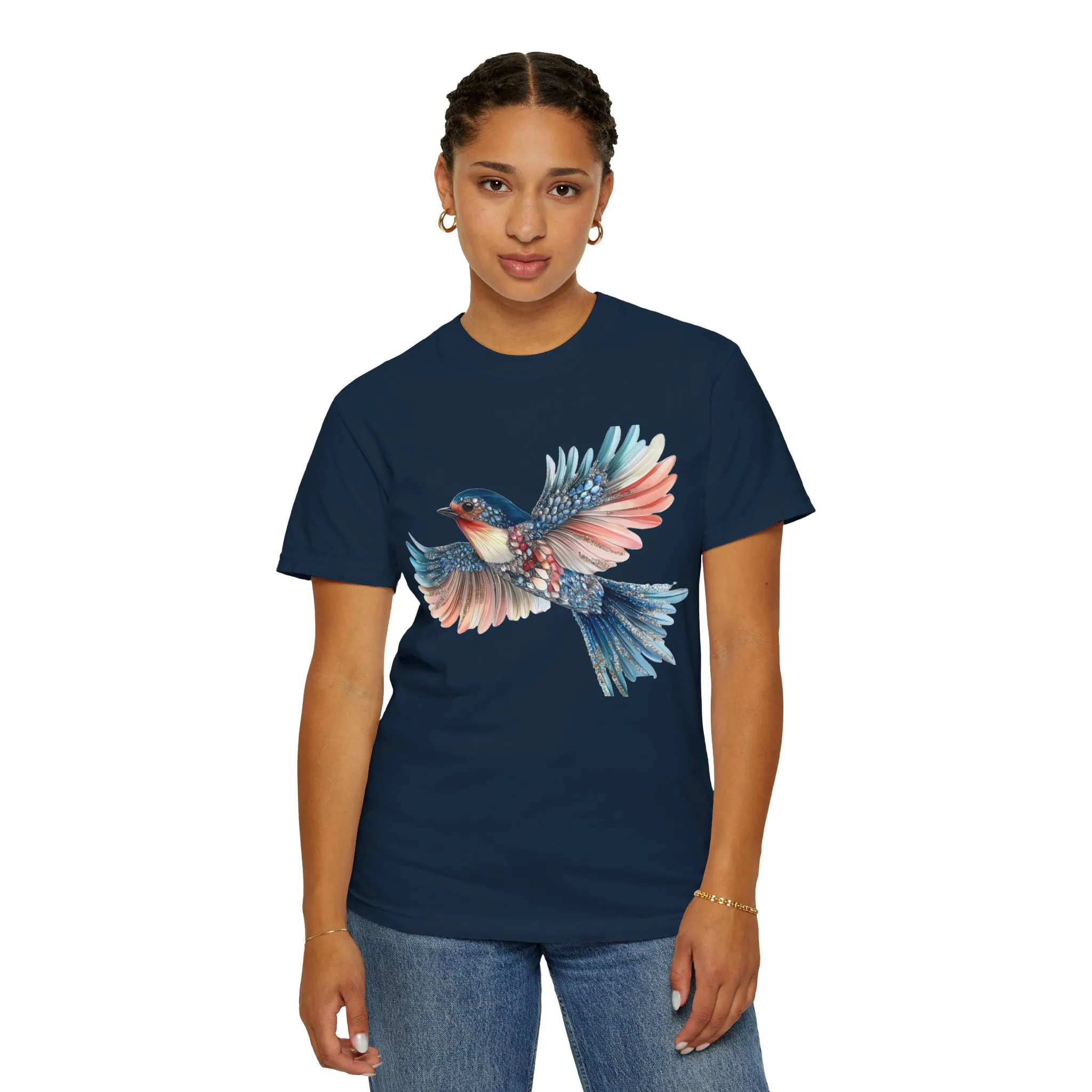 Colorful Bird Art Unisex T-Shirt - Nature-Inspired Garment-Dyed Tee - Image 31