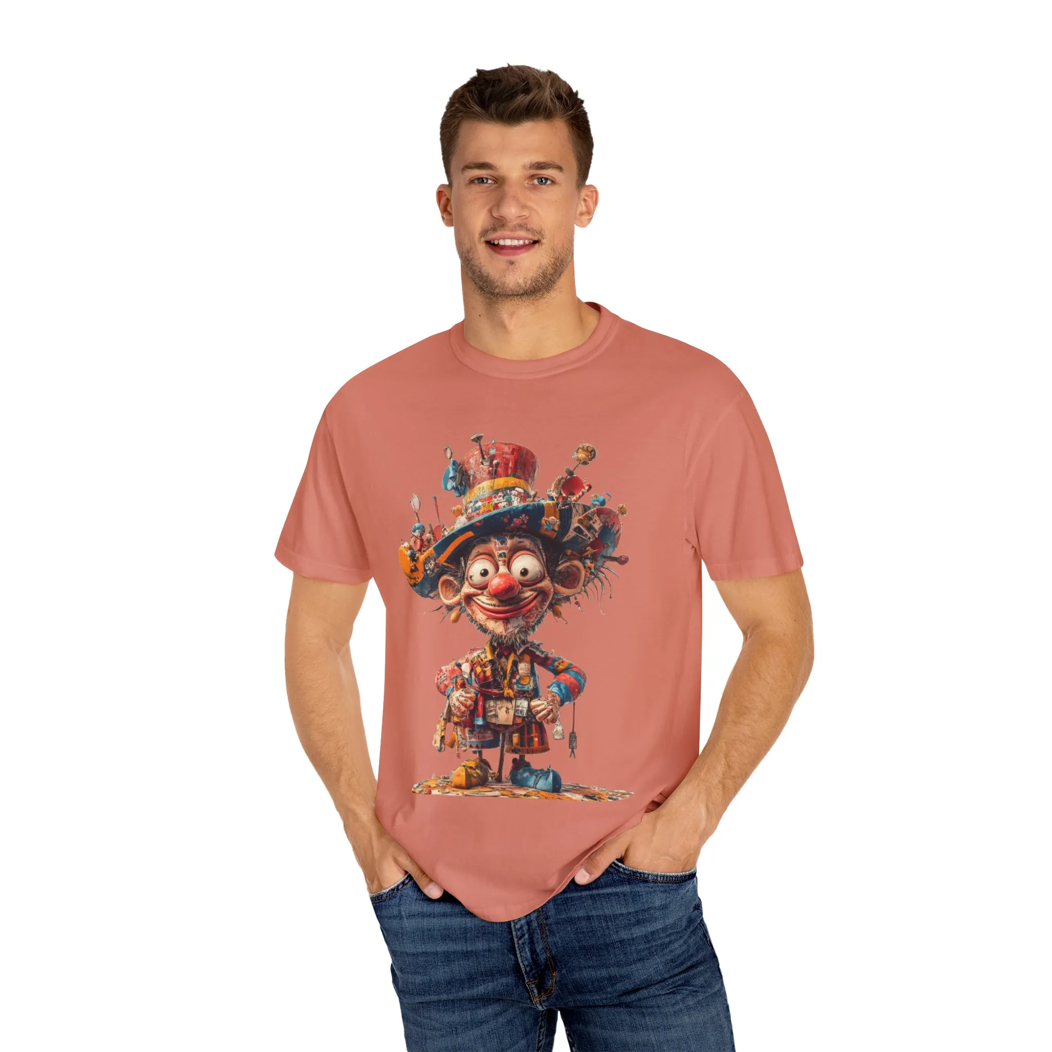Whimsical Artist Unisex Garment-Dyed T-Shirt - Colorful Character Design - Image 12