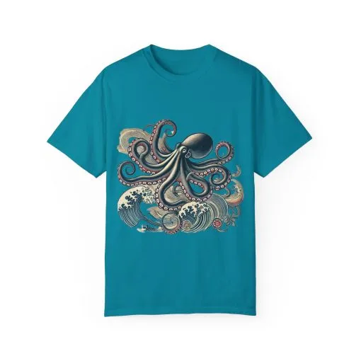 Unisex Ocean-Inspired Octopus T-Shirt - Nautical Graphic Tee - Image 9