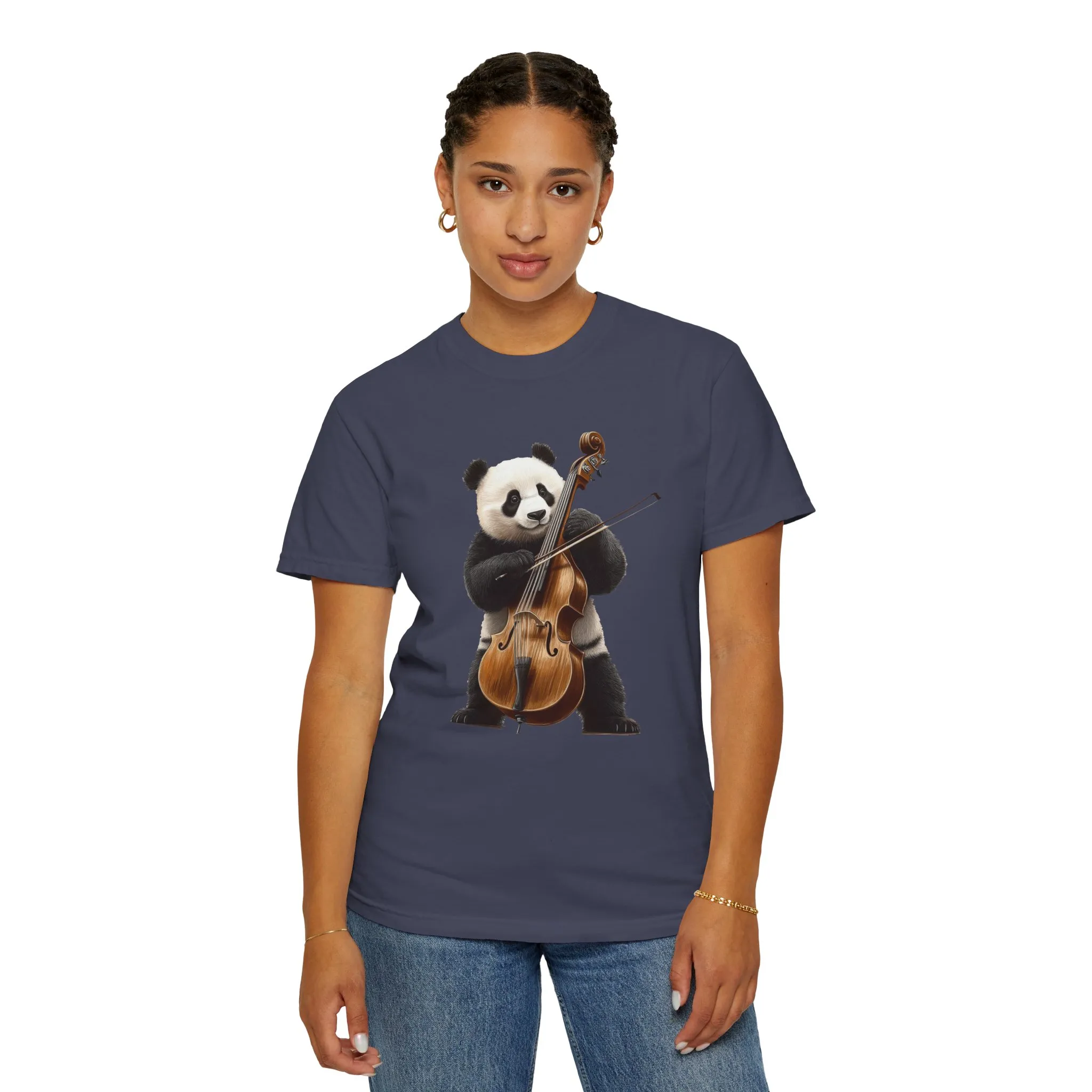 Cute Panda Playing Cello Unisex T-Shirt - Funny Animal Graphic Tee - Image 48