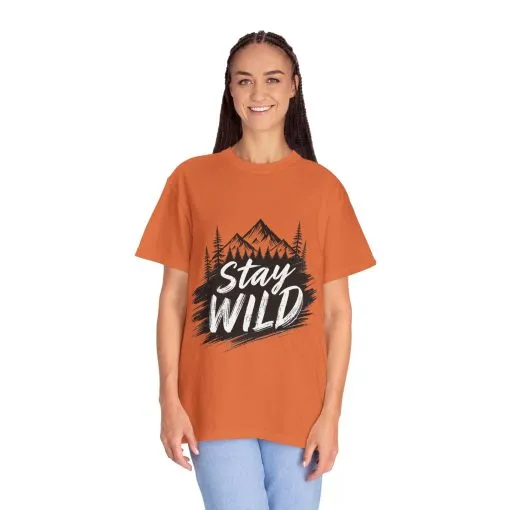 Stay Wild Unisex Garment-Dyed T-Shirt for Adventure Lovers - Image 28