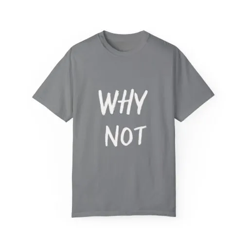 Unisex Why Not Garment-Dyed T-Shirt - Positive Vibe Casual Wear - Image 13