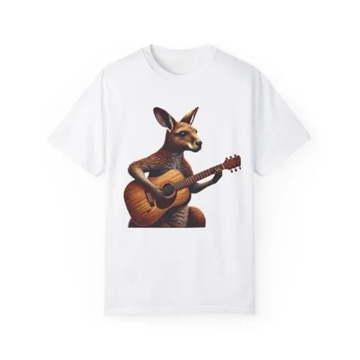 Cool Kangaroo Playing Guitar Unisex T-Shirt - Unique Gift for Music Lovers - Image 5