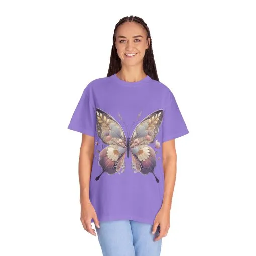Butterfly Wings Unisex Garment-Dyed T-Shirt - Nature-Inspired Design - Image 27