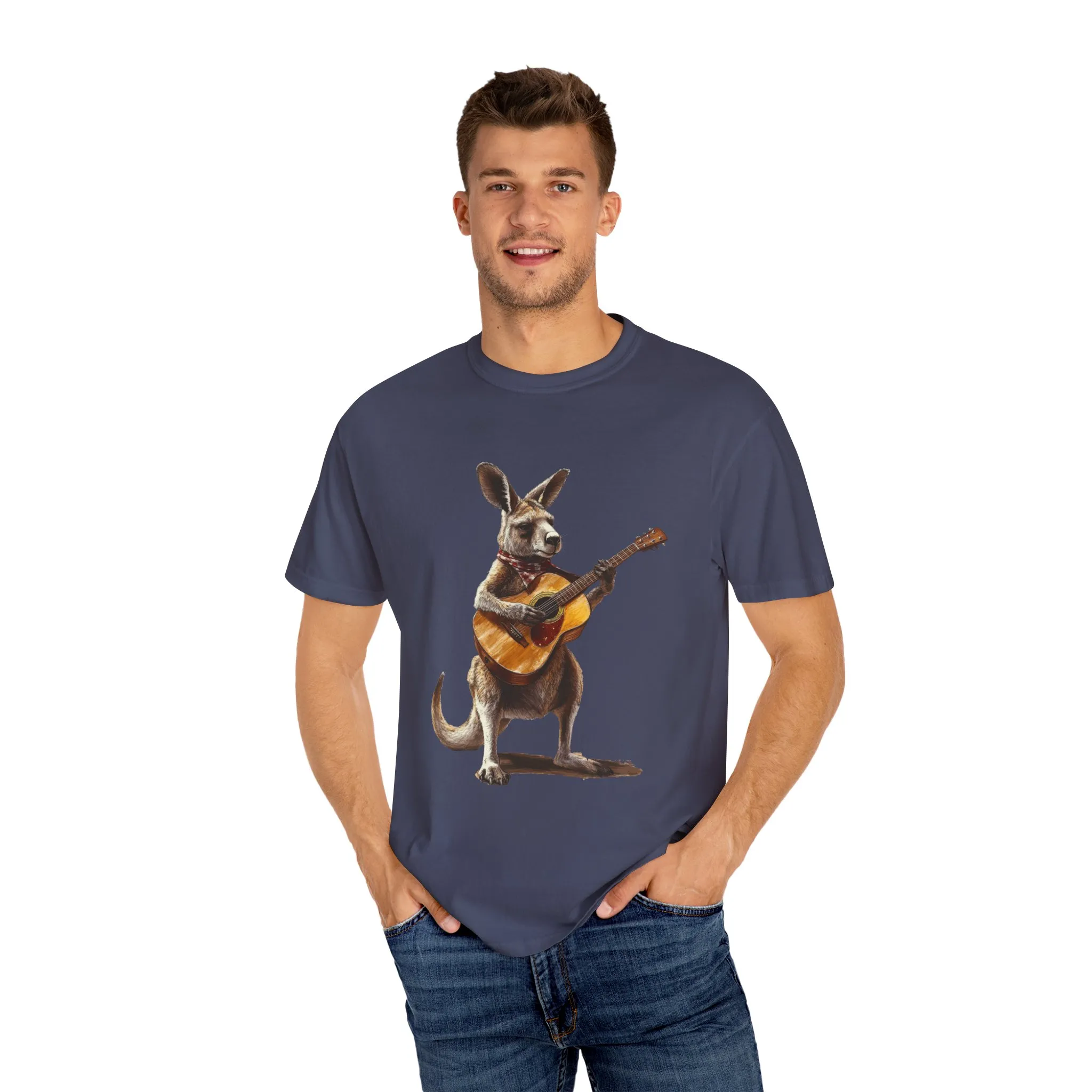 Funny Kangaroo Playing Guitar Unisex T-shirt - Image 43