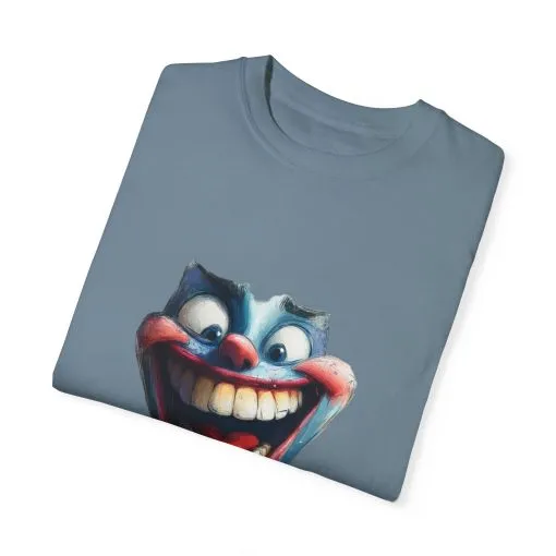 Unisex Garment-Dyed T-shirt with Vintage Clown Print - Perfect for Halloween & Graphic Tee Lovers - Image 26