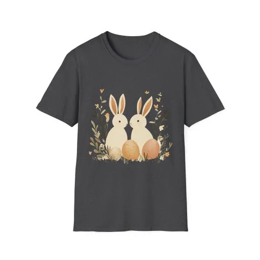 Easter Bunny Graphic Unisex Softstyle T-Shirt - Image 33