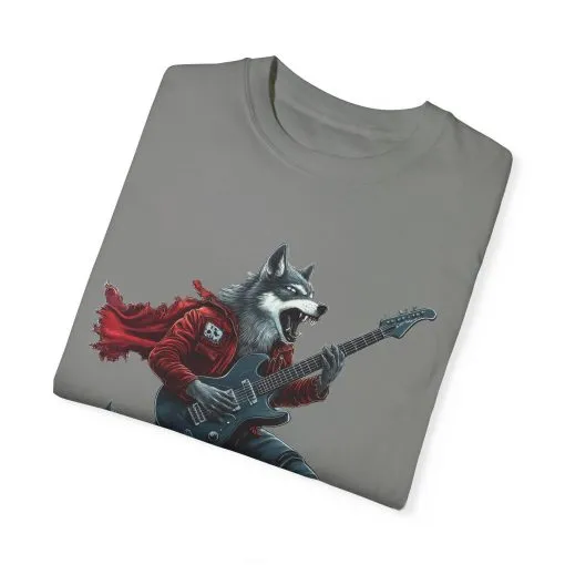 Rockin' Wolf Unisex Garment-Dyed T-Shirt - Perfect for Music Lovers - Image 14