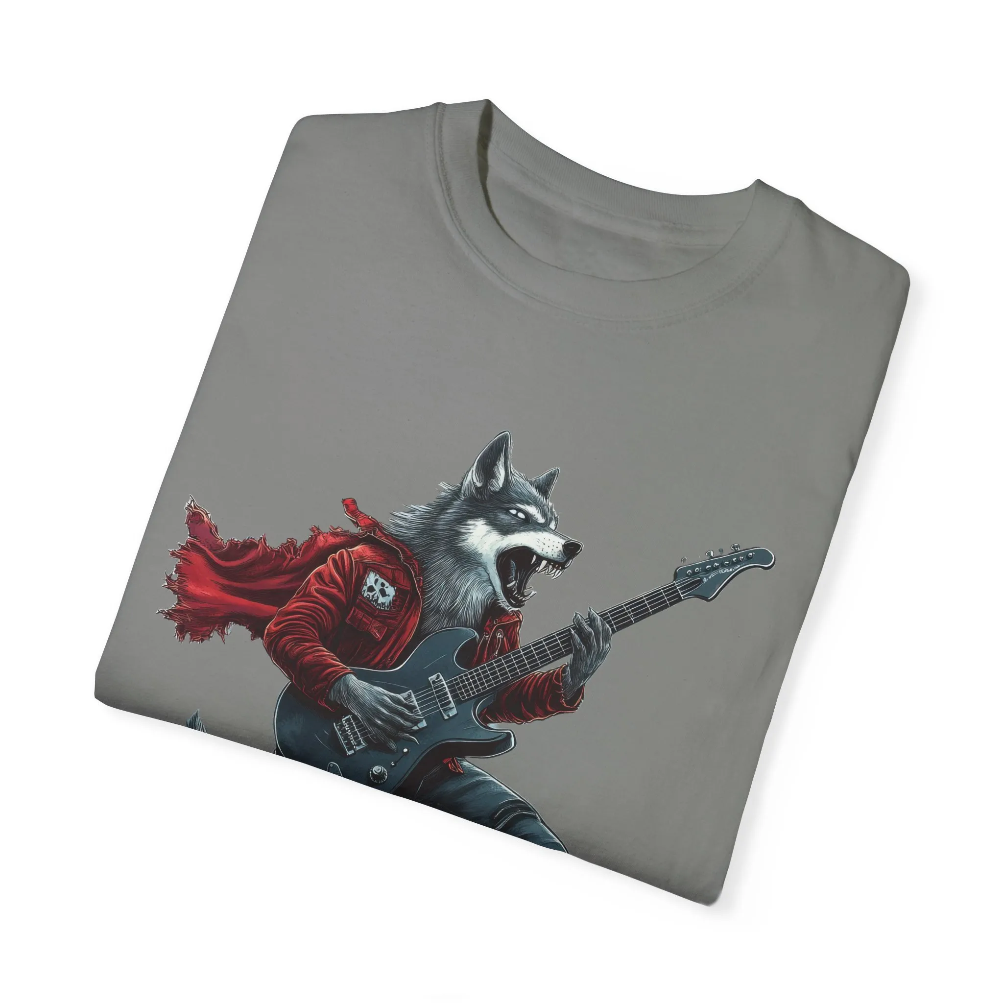 Rockin' Wolf Unisex Garment-Dyed T-Shirt - Perfect for Music Lovers - Image 14