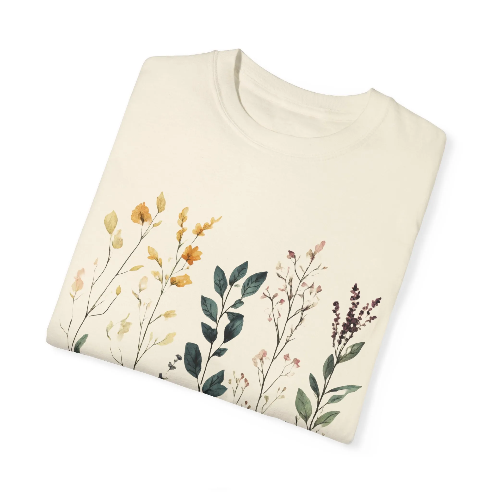 Floral Garden Unisex Garment-Dyed T-Shirt - Nature-Inspired Tee - Image 6
