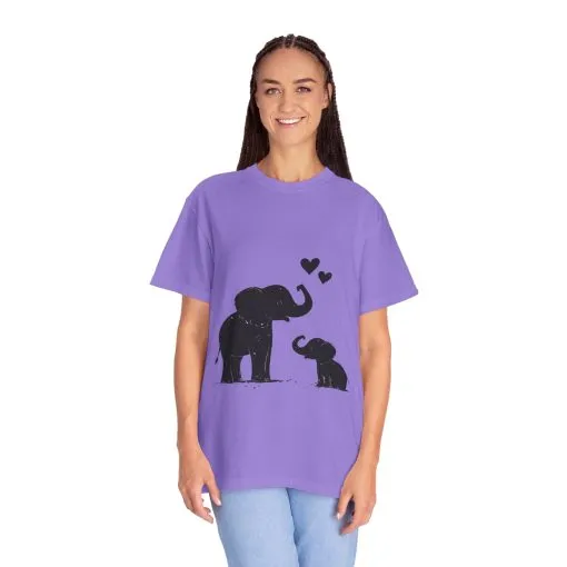 Heartwarming Elephant Love Unisex T-Shirt - Image 43