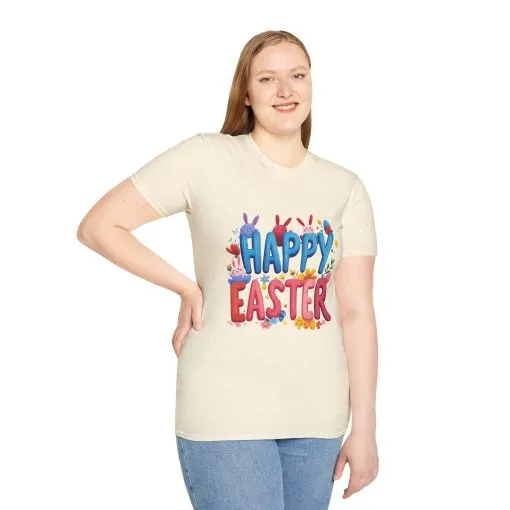 Easter Joy Unisex Softstyle T-Shirt - Spring Floral Design - Image 19