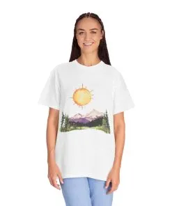 Sunrise Mountain Unisex T-shirt - Nature Lovers Tee