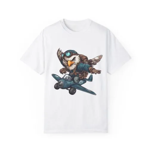 Adventure Owl Unisex Garment-Dyed T-Shirt - Perfect for Flyers and Animal Lovers