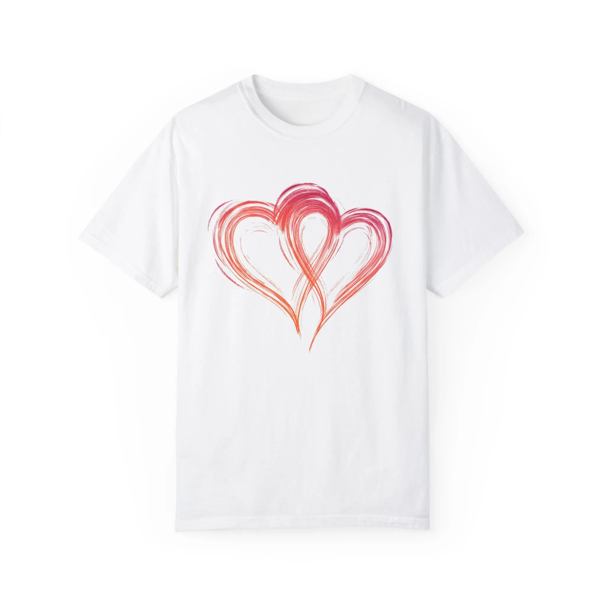 Love Hearts Unisex Garment-Dyed T-Shirt - Perfect for Valentine's Day & Casual Wear - Image 5