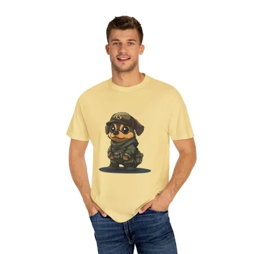 Cute Military Dog Graphic Unisex T-Shirt - Image 15