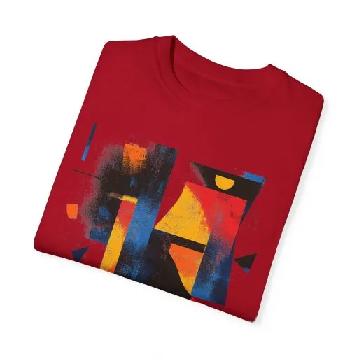 Colorful Abstract Art T-Shirt | Unisex Garment-Dyed Tee - Image 58