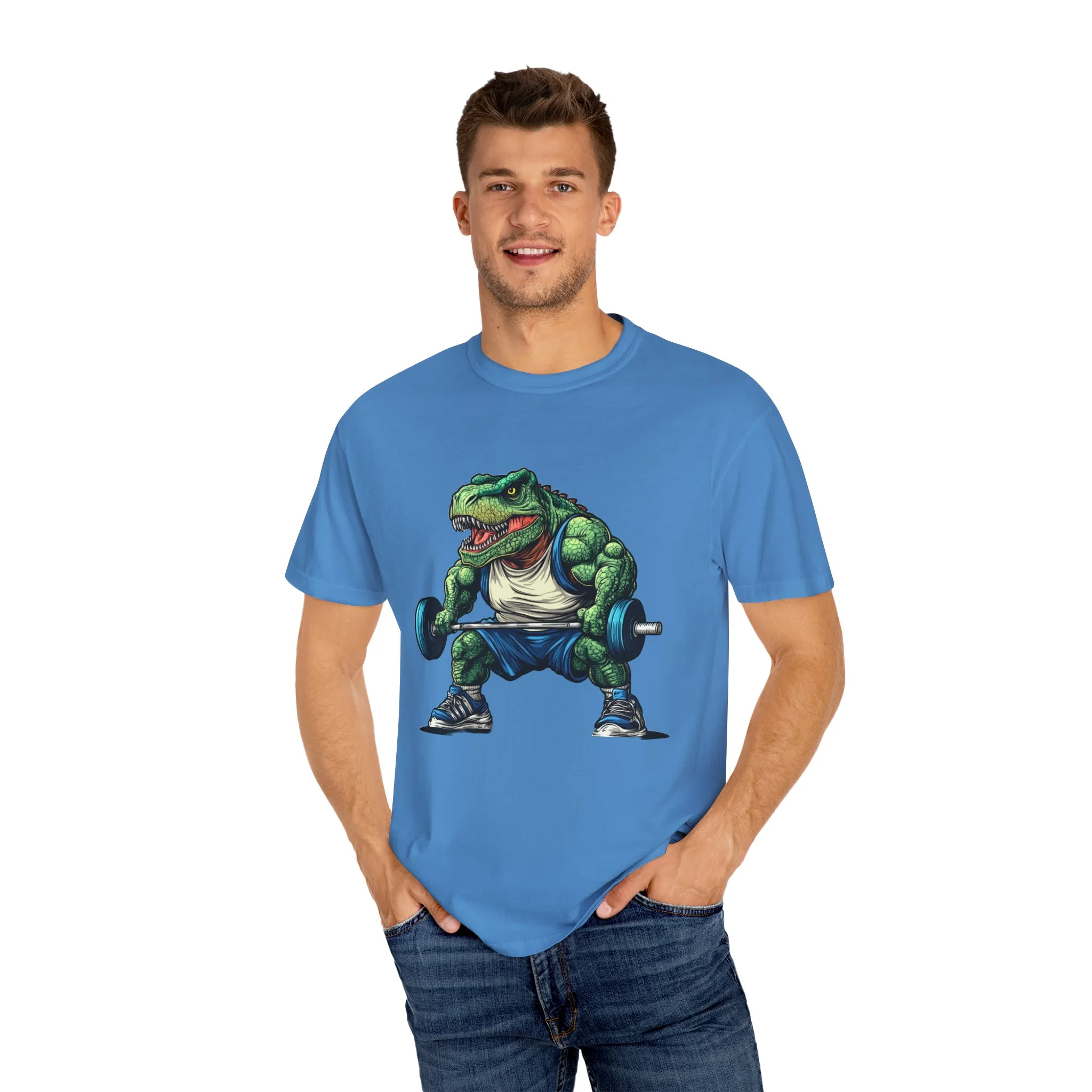 Gym Dinosaur Unisex Garment-Dyed T-Shirt - Fitness Tee for Workout Enthusiasts - Image 32