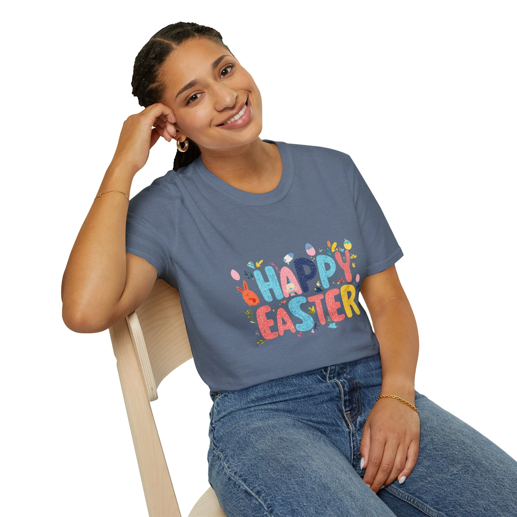 Happy Easter Unisex Softstyle T-Shirt - Vibrant Seasonal Tee for Spring Celebrations - Image 39
