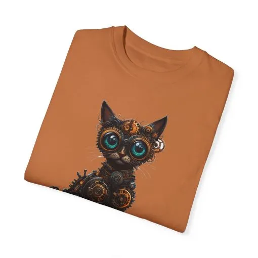 Steampunk Cat Unisex Garment-Dyed T-Shirt - Image 10