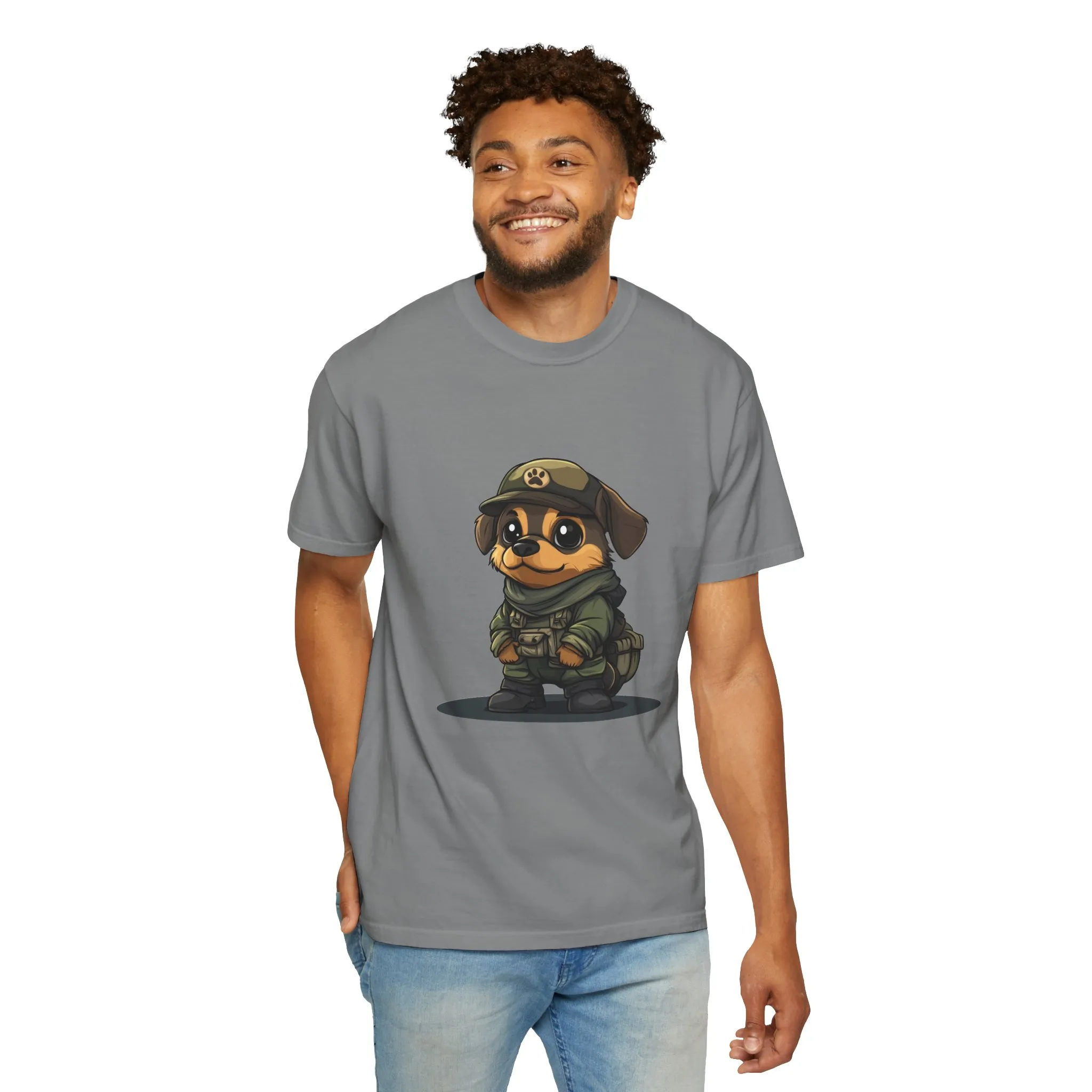 Cute Military Dog Graphic Unisex T-Shirt - Image 20