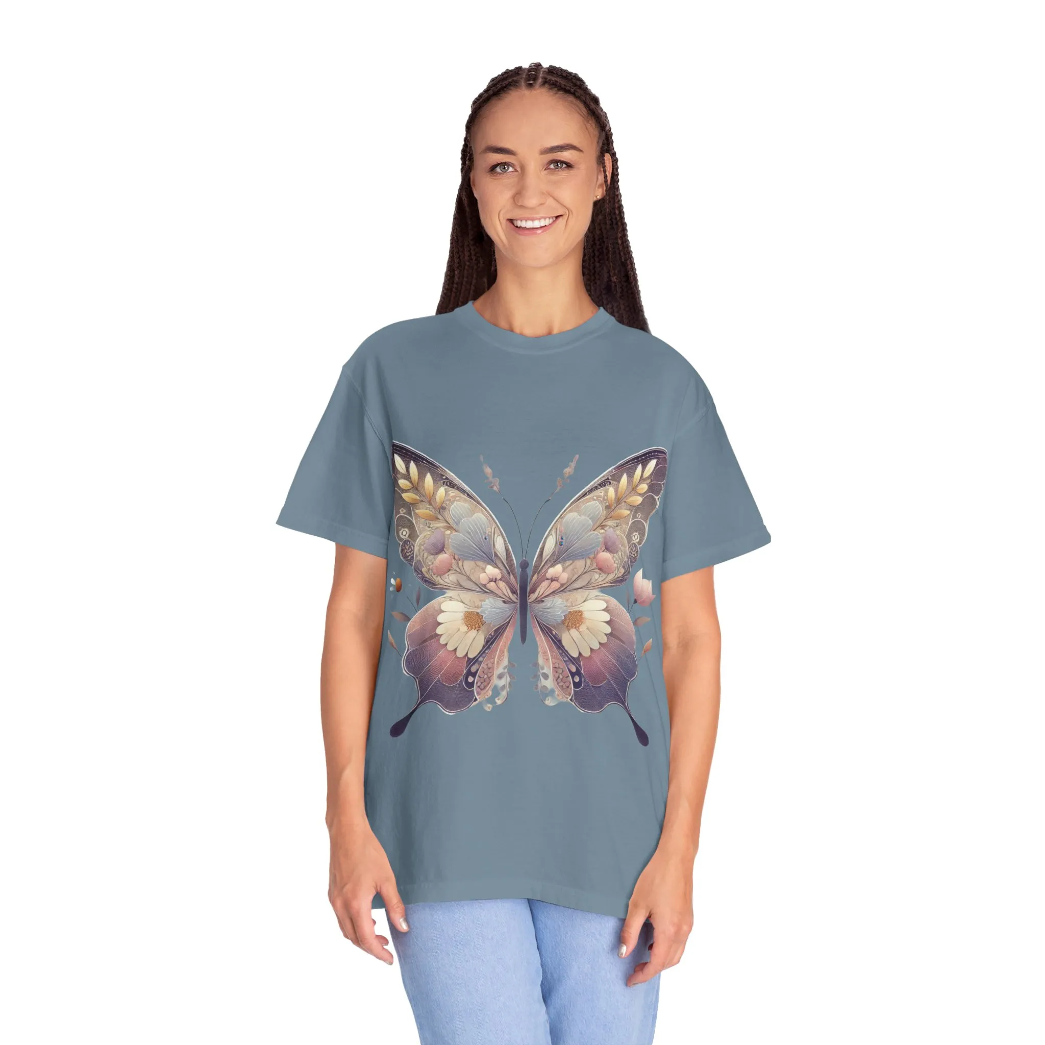 Butterfly Wings Unisex Garment-Dyed T-Shirt - Nature-Inspired Design - Image 23