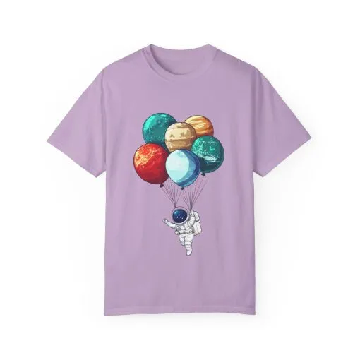 Astronauts and Planets Graphic T-Shirt - Unisex Garment-Dyed Tee - Image 37