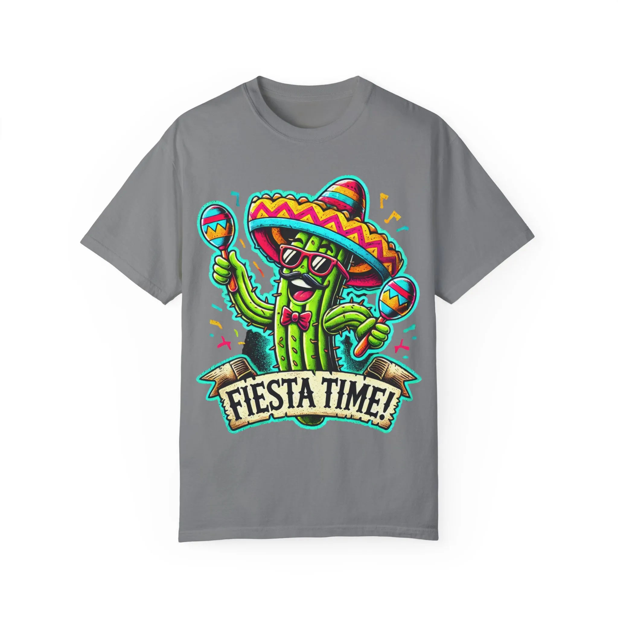 Fiesta Time Cactus T-Shirt - Unisex Garment-Dyed Tee for Celebration Lovers - Image 13