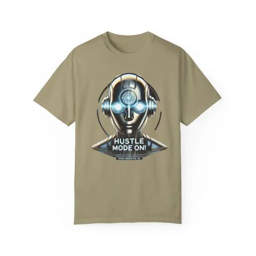 Hustle Mode On Unisex Garment-Dyed T-Shirt - Motivational Graphic Tee - Image 9