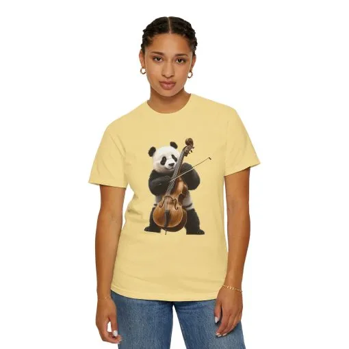 Cute Panda Playing Cello Unisex T-Shirt - Funny Animal Graphic Tee - Image 24