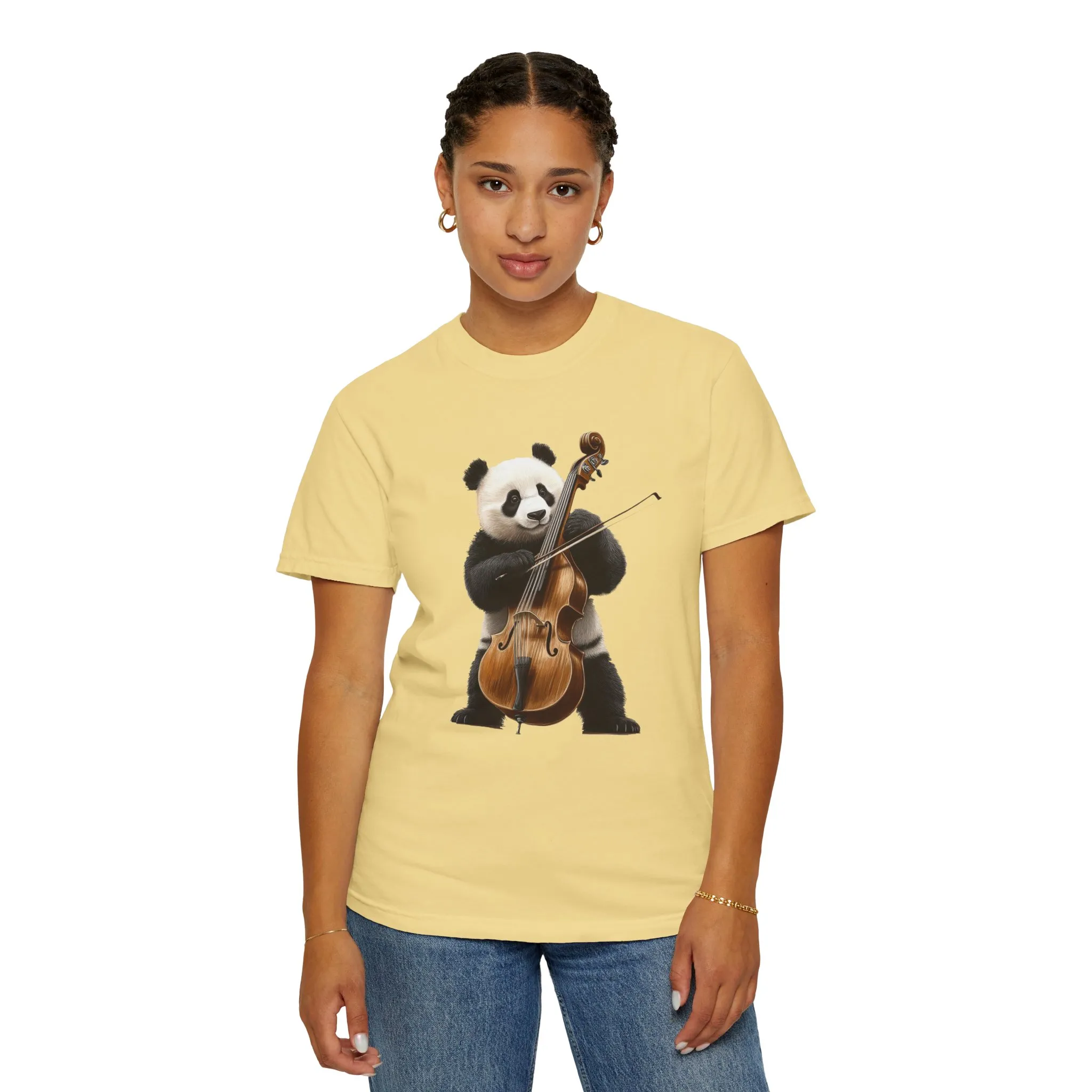 Cute Panda Playing Cello Unisex T-Shirt - Funny Animal Graphic Tee - Image 24