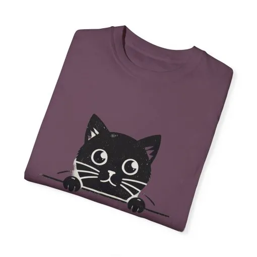 Cute Cat Design Unisex Garment-Dyed T-Shirt - Perfect for Animal Lovers - Image 23