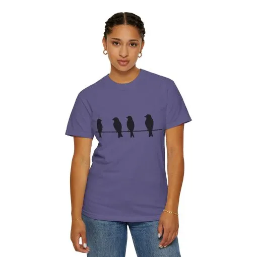 Minimalist Bird Silhouette Unisex T-Shirt - Image 32