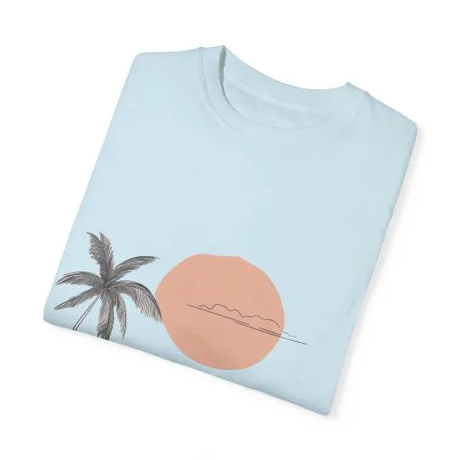 Sunset Beach Vibe Unisex Garment-Dyed T-Shirt - Image 18